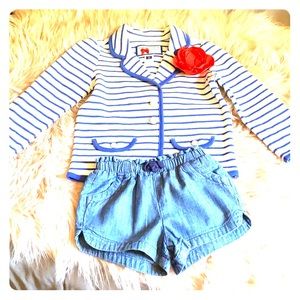 Blazer  & Denim Shorts ...